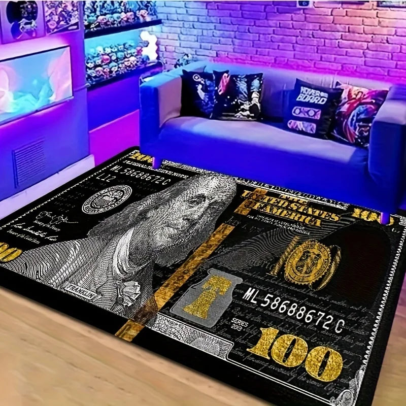 Dollar Print Welcome Mat