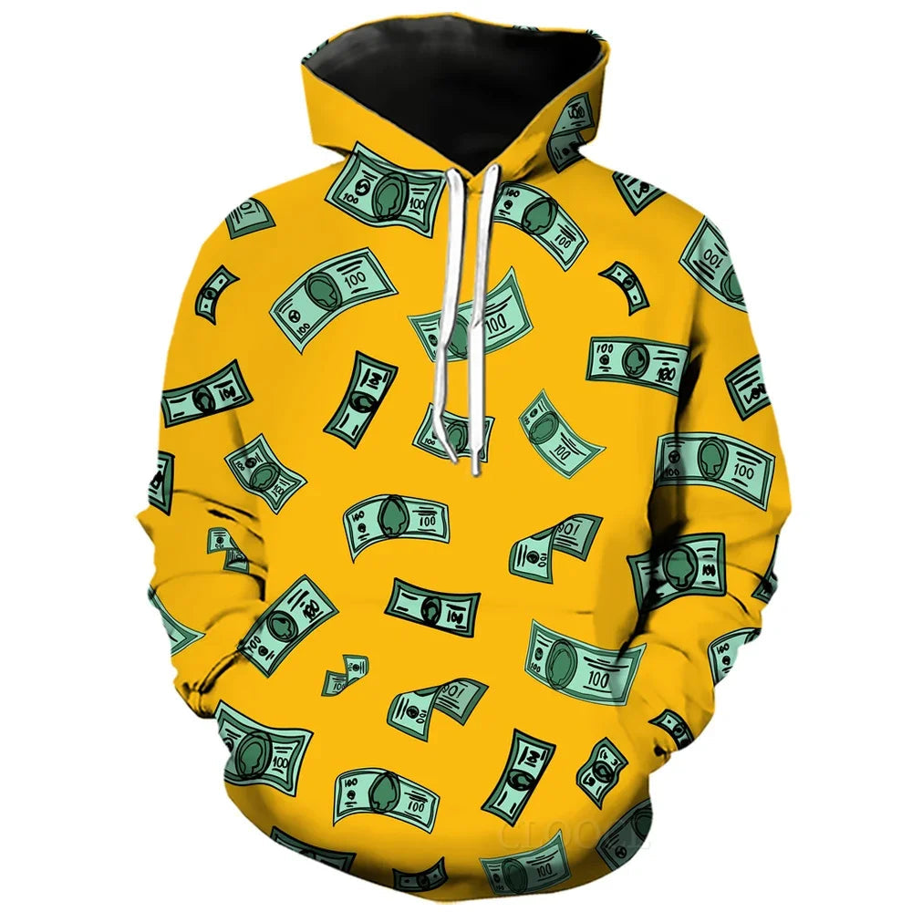 Dollar Print Hooded Sweatshirt