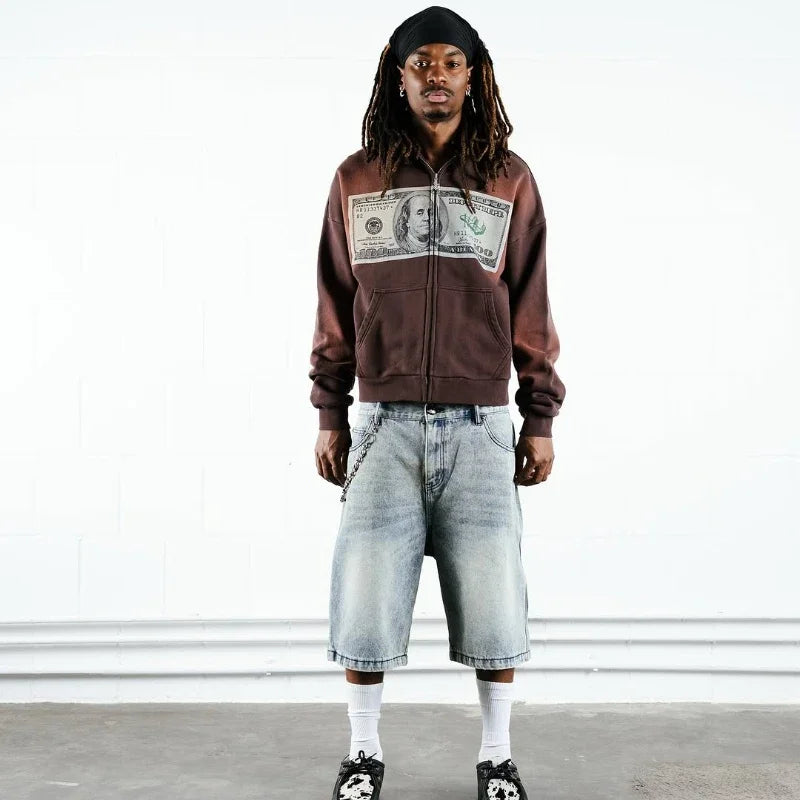 Y2K Dollar Portrait Hoodie