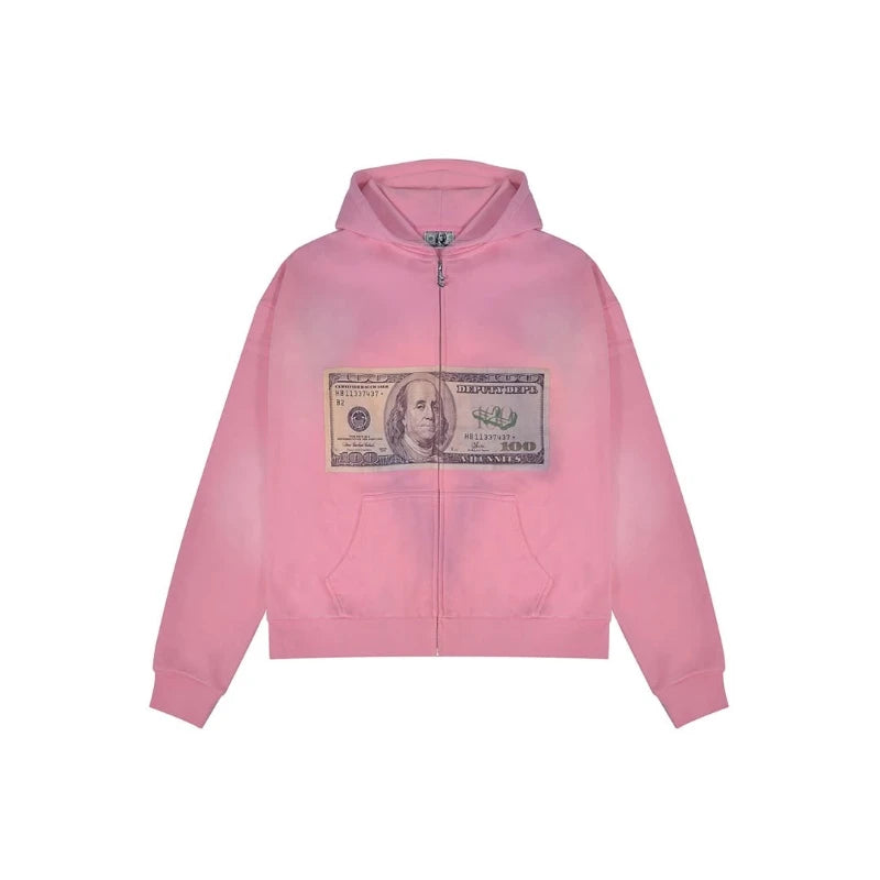 Y2K Dollar Portrait Hoodie
