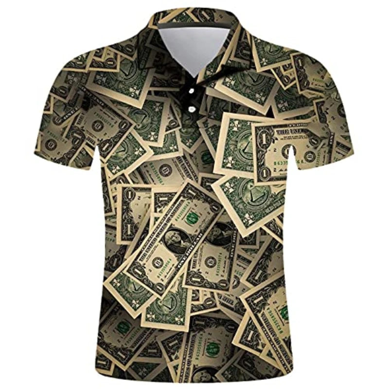 Dollar Print Polo Shirt