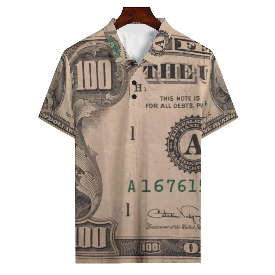Money Print Polo Tee