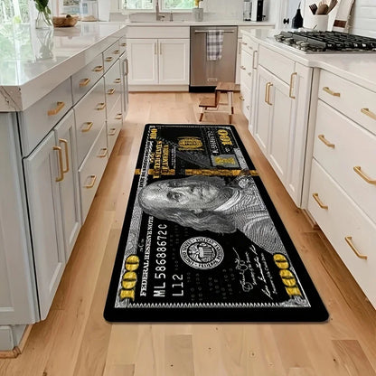 Dollar Print Welcome Mat