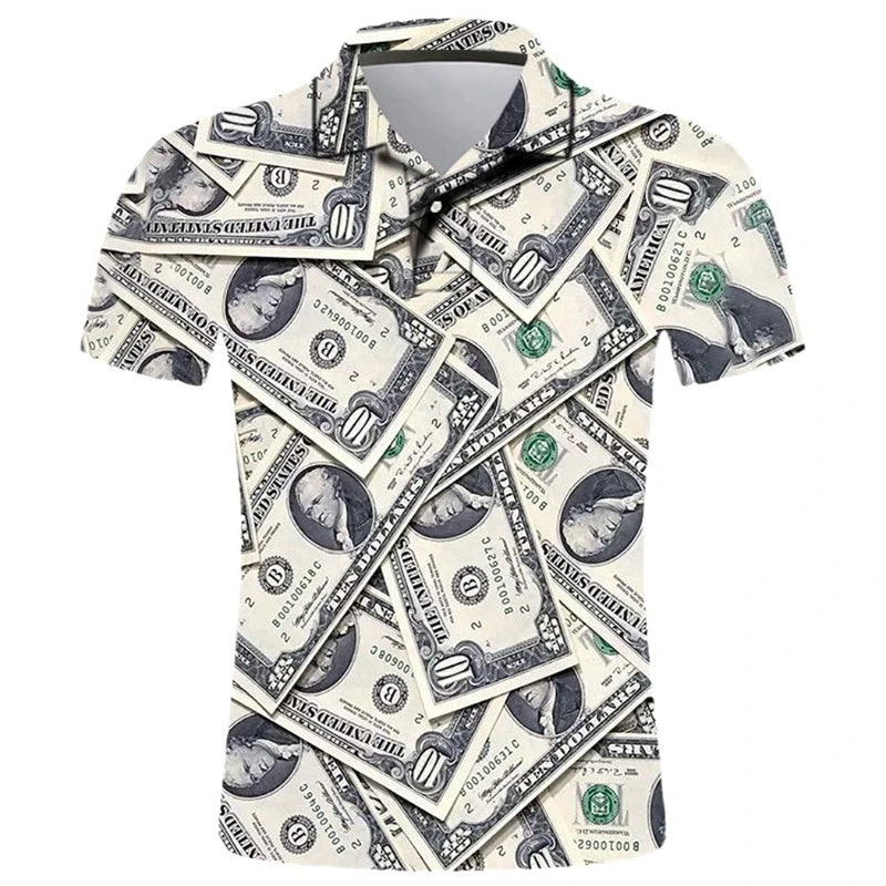 Dollar Print Polo Shirt