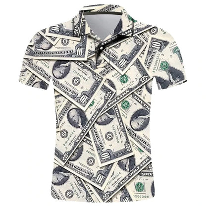 Dollar Print Polo Shirt