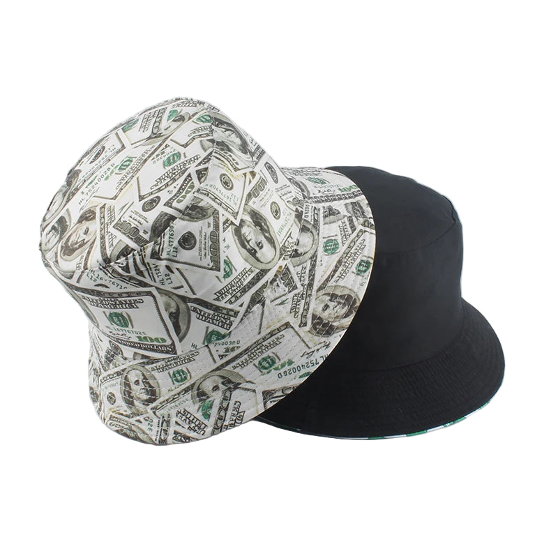 Reversible Dollar Print Bucket Hat