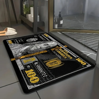 Dollar Print Welcome Mat