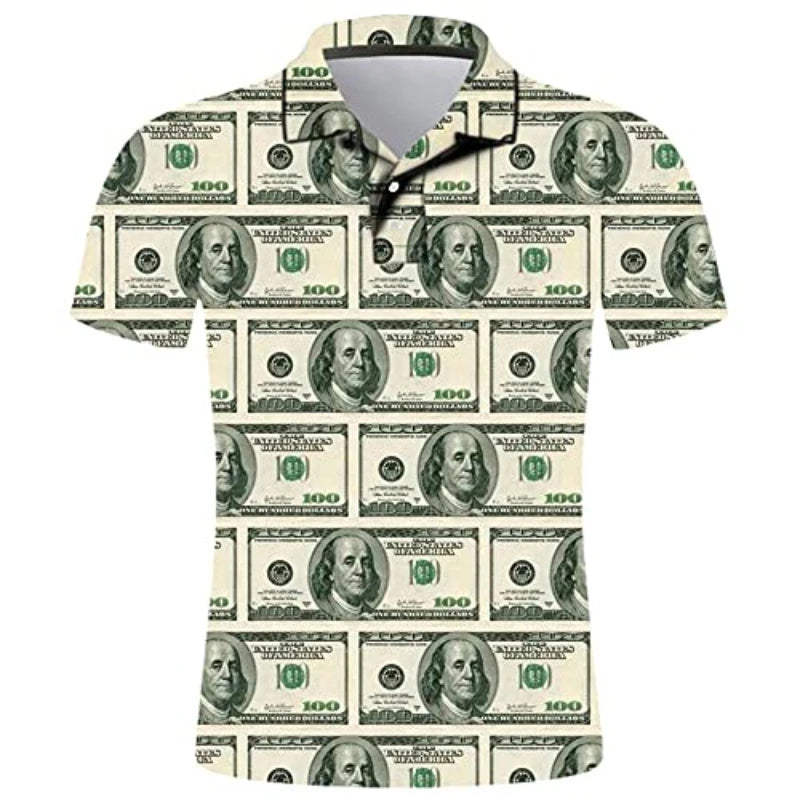 Dollar Print Polo Shirt