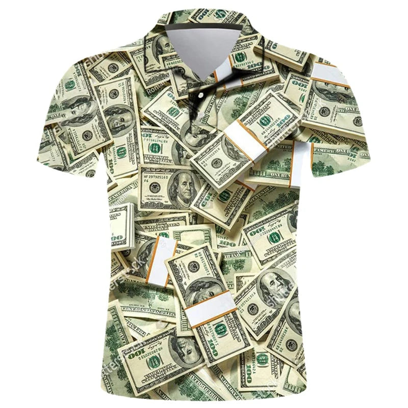 Dollar Print Polo Shirt