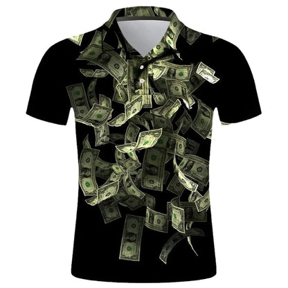 Dollar Print Polo Shirt
