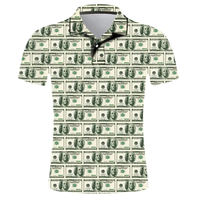 Dollar Print Polo Shirt