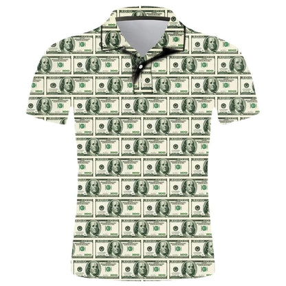 Dollar Print Polo Shirt