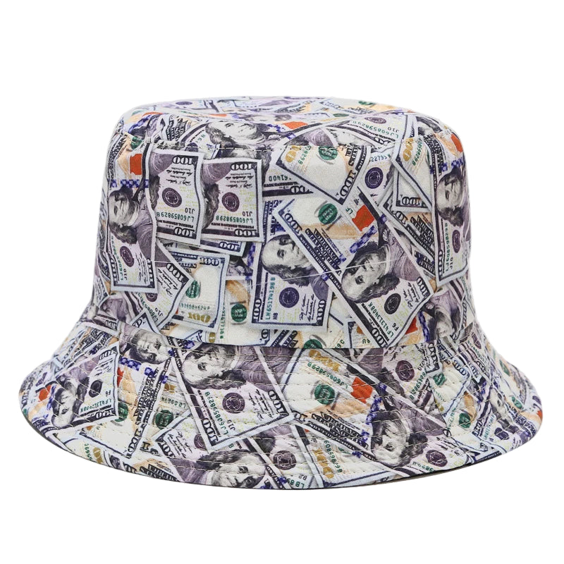 Reversible Dollar Print Bucket Hat