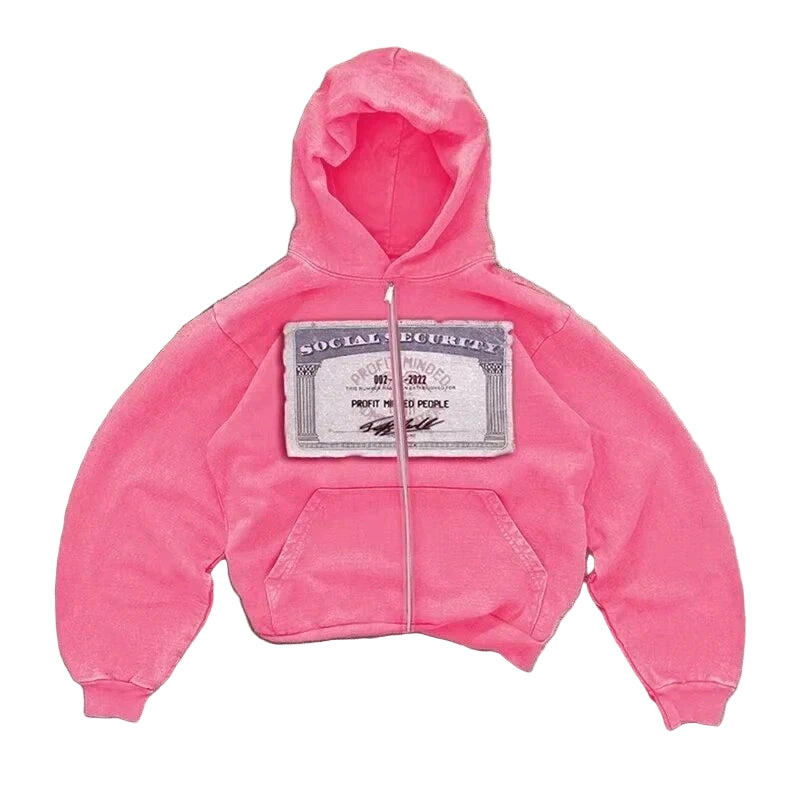 Y2K Dollar Print Hoodie
